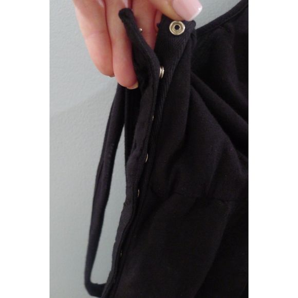 James Perse Standard Black Linen Blend Pleated Dress 4 - Picture 6 of 9